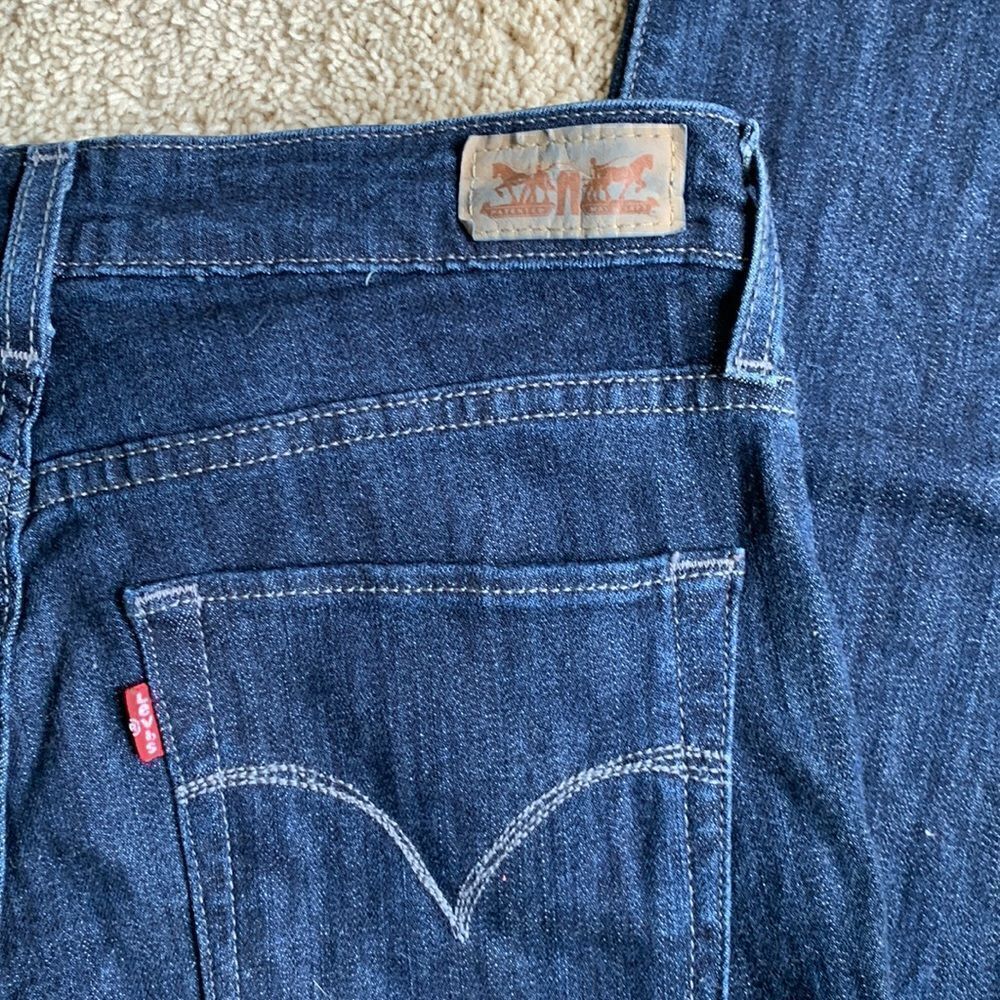 Levis Jeans Mid Rise Skinny straight leg dark wash jeans size 6 festival y2k - Picture 5 of 11